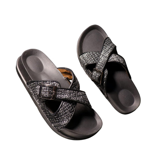 Asho Cross Strap Buckle Comfort Sandal
