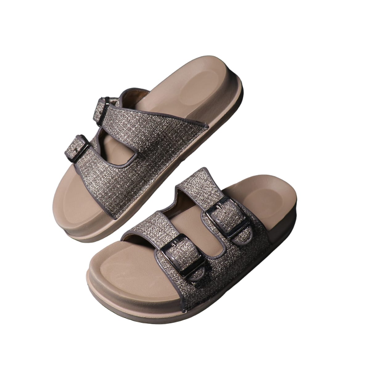 Asho Double Strap Buckle Comfort Sandal