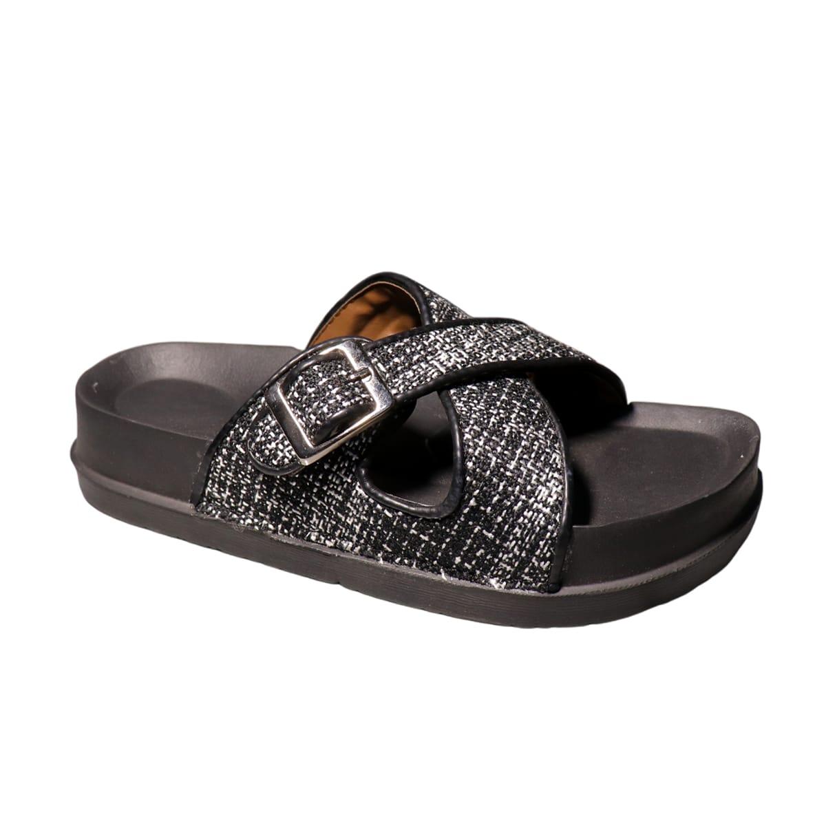 Asho Cross Strap Buckle Comfort Sandal