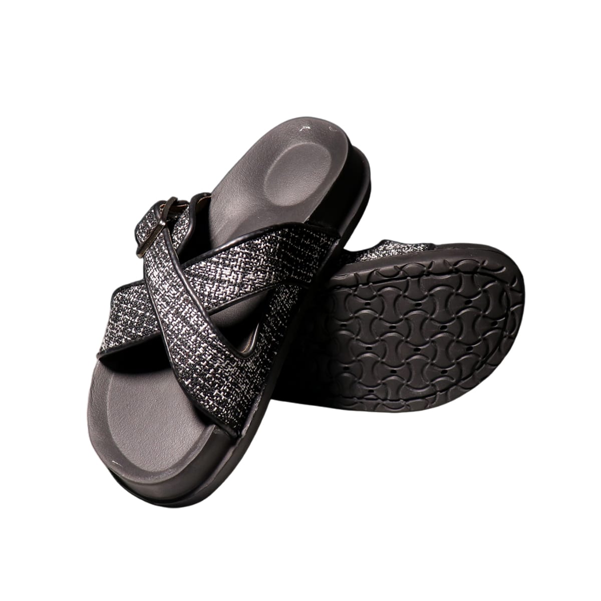 Asho Cross Strap Buckle Comfort Sandal