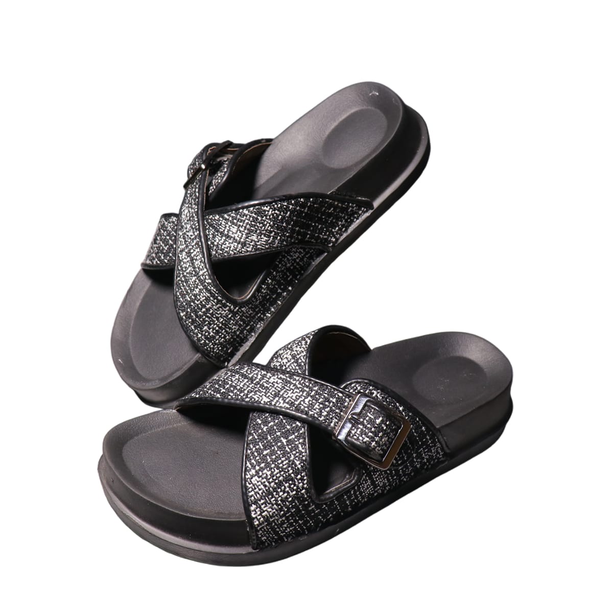 Asho Cross Strap Buckle Comfort Sandal