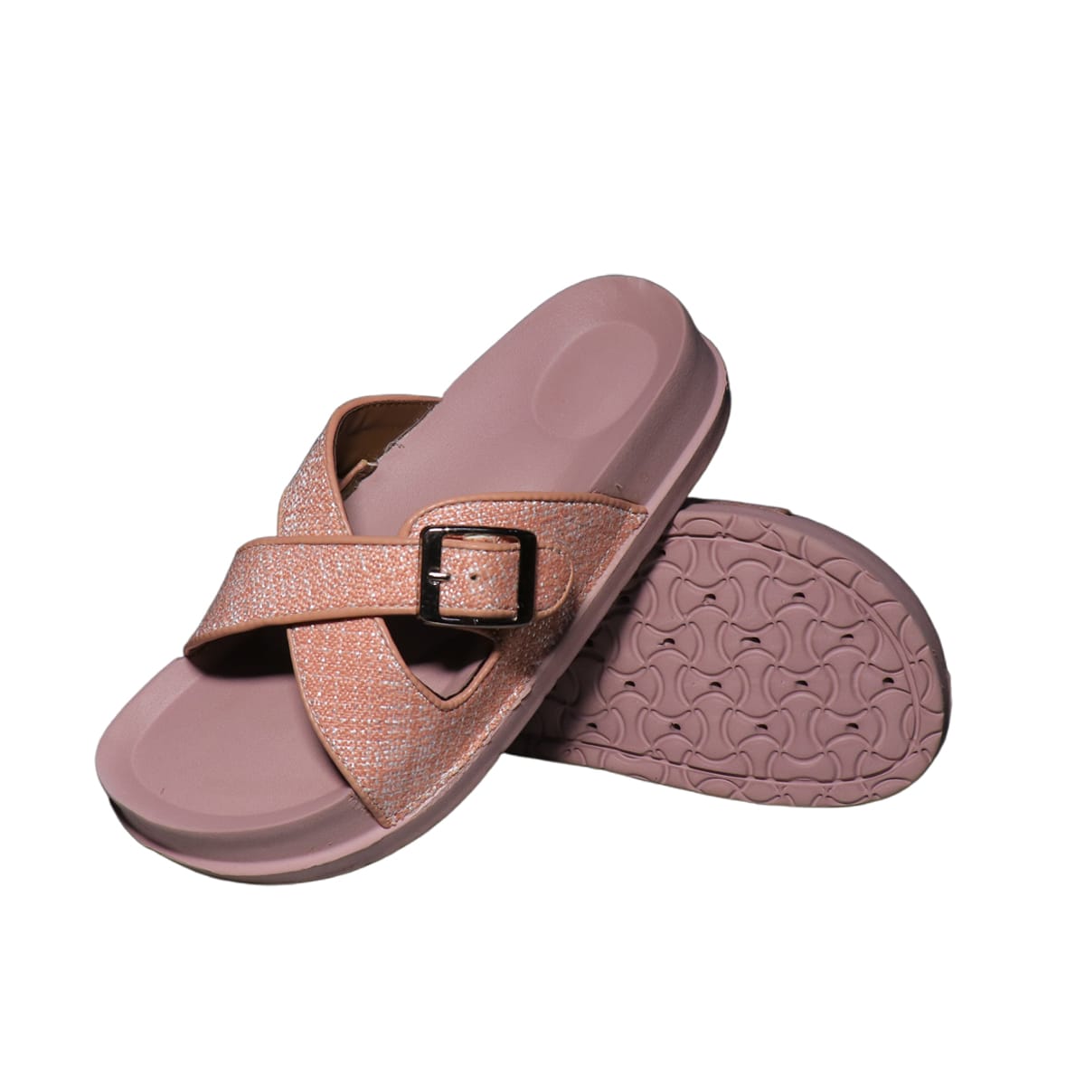 Asho Cross Strap Buckle Comfort Sandal