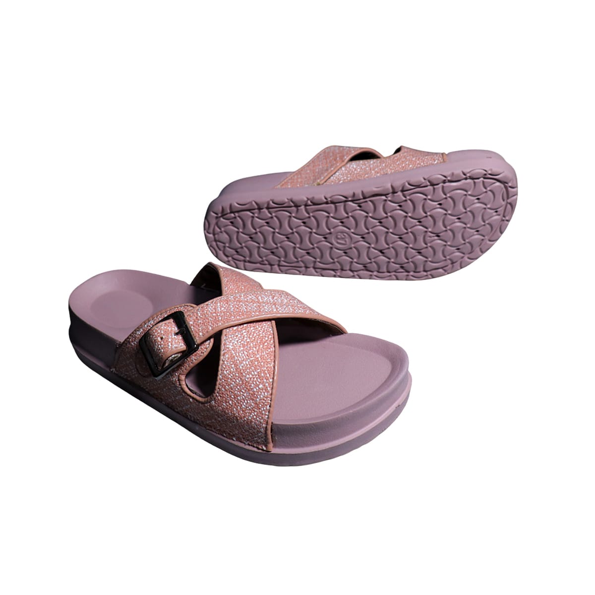 Asho Cross Strap Buckle Comfort Sandal