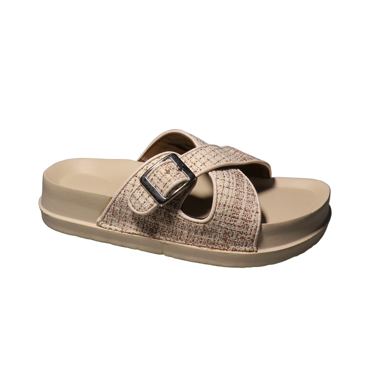 Asho Cross Strap Buckle Comfort Sandal