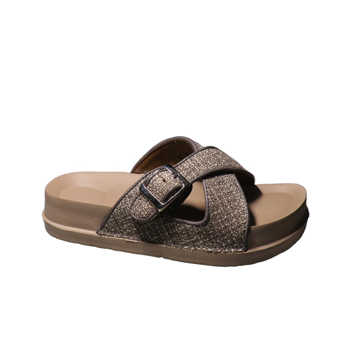 Asho Cross Strap Buckle Comfort Sandal