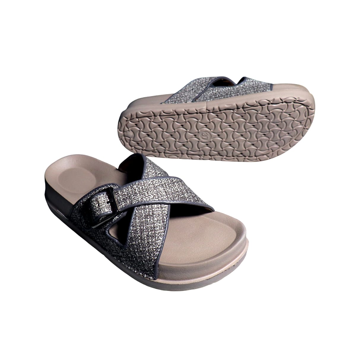 Asho Cross Strap Buckle Comfort Sandal