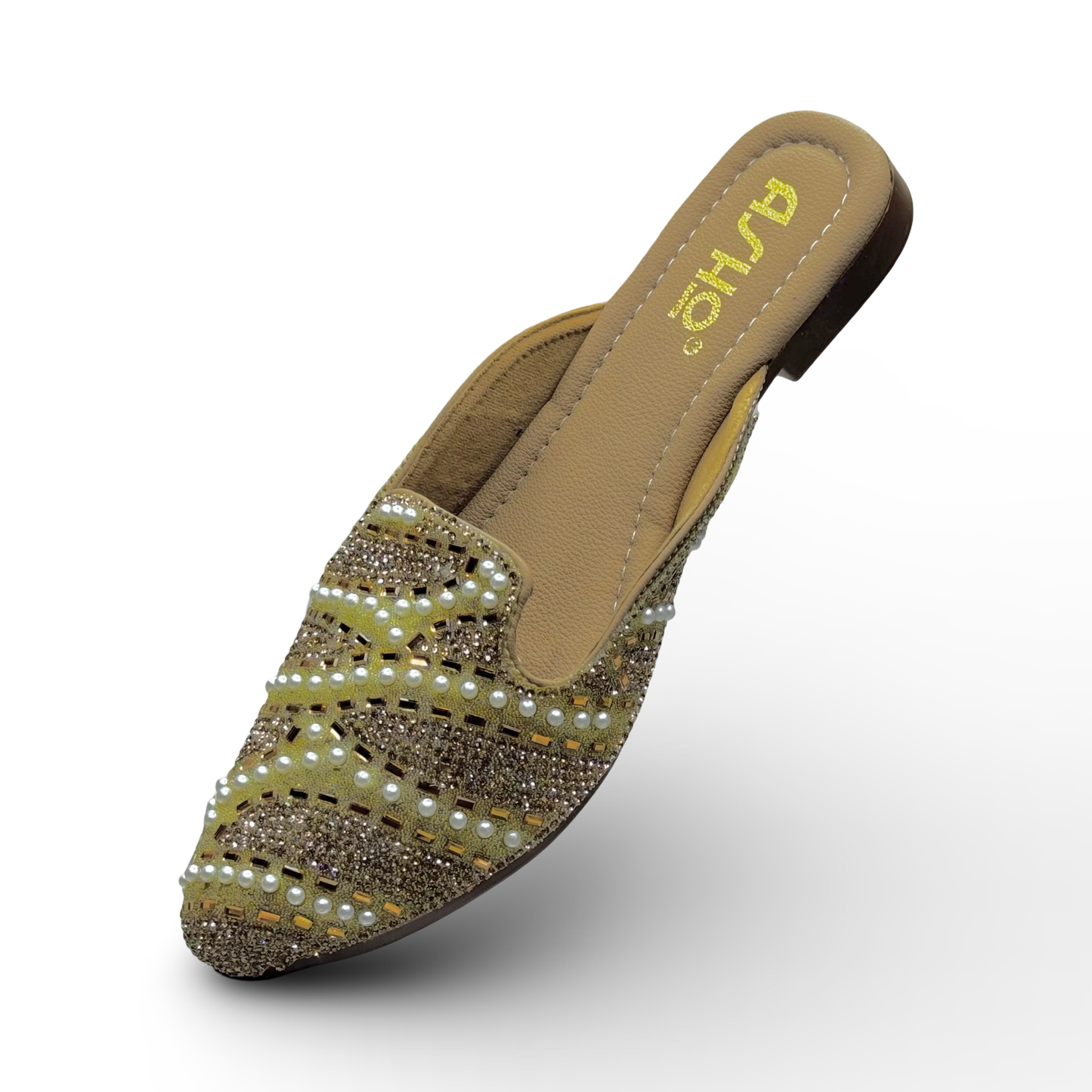 Asho Women’s Ethnic Beaded Embellished Slip-On Flats