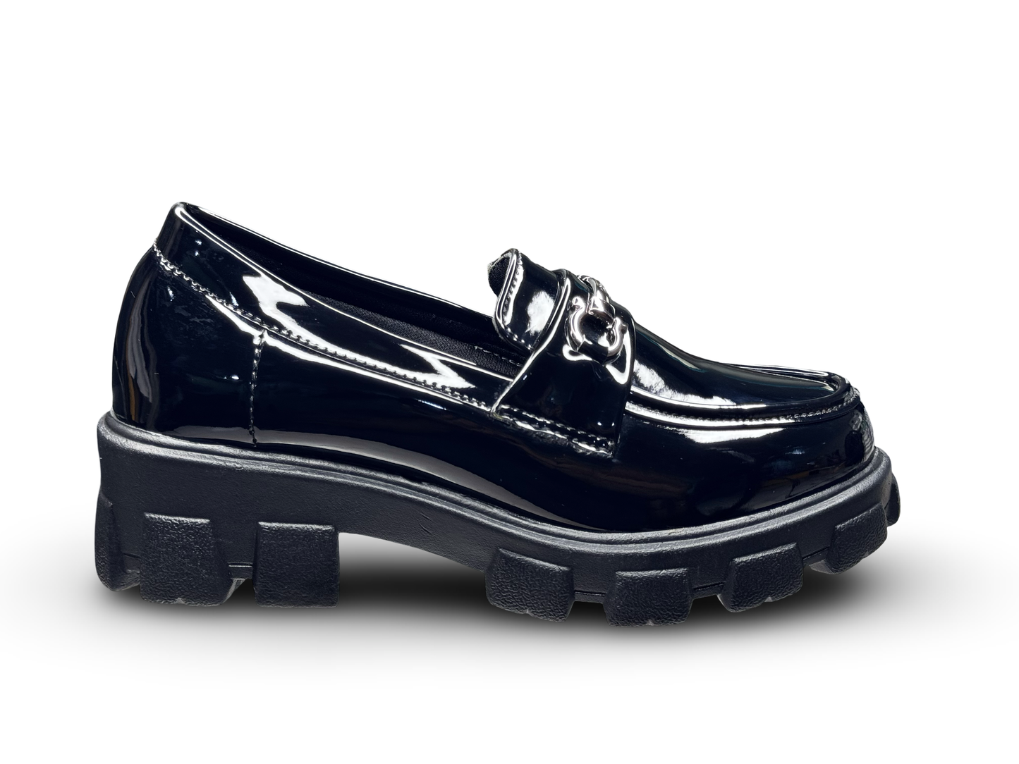 Asho Urban Luxe Chunky Loafers – Glossy Patent Finish