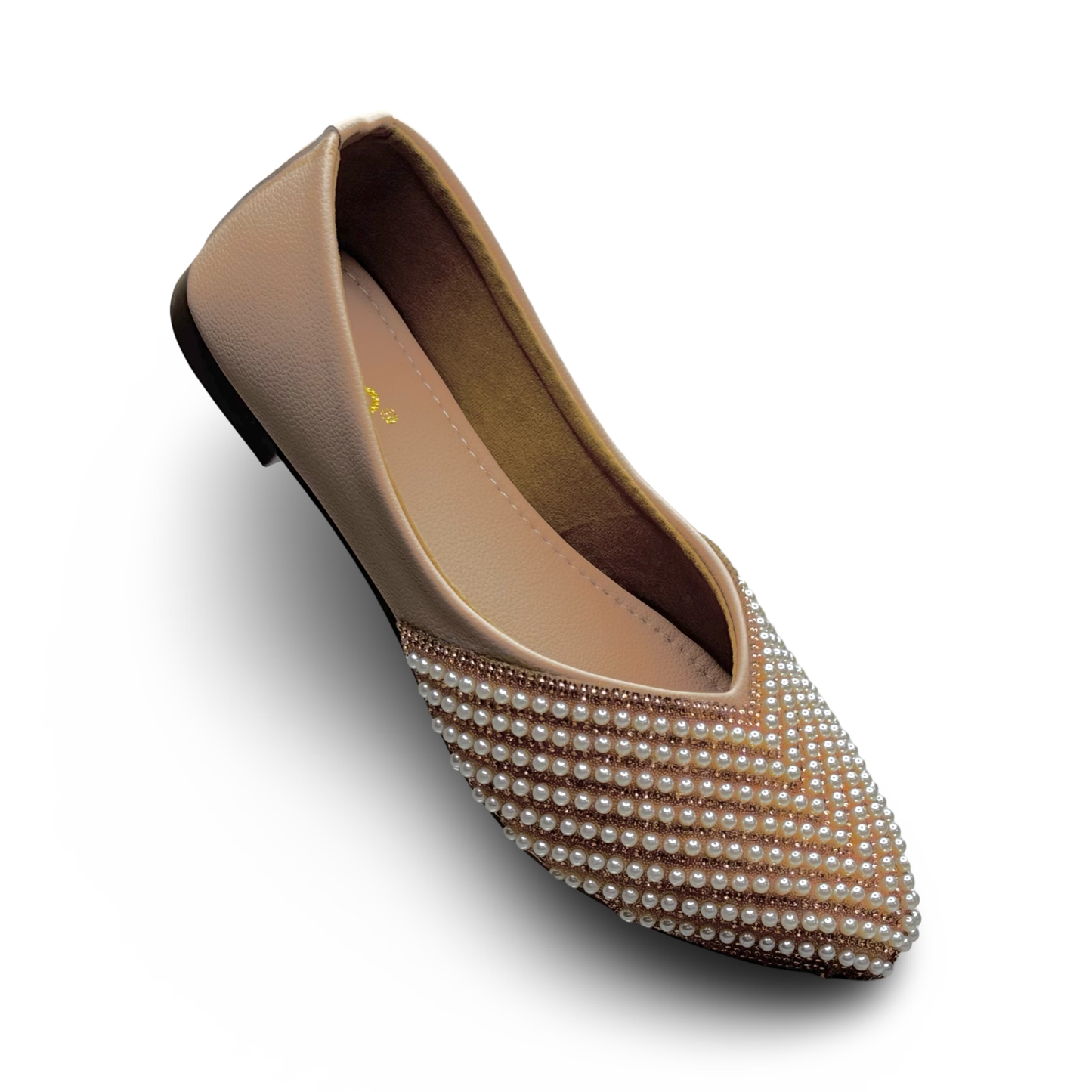 Asho Women’s Pearl Embellished Ethnic Ballerina Flats