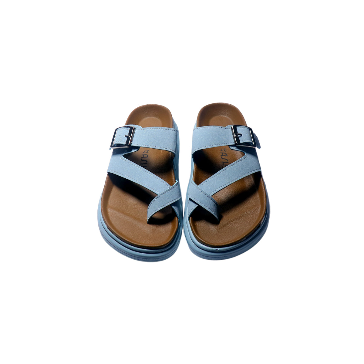 Asho's Cross Strap Buckle Comfort Sandal