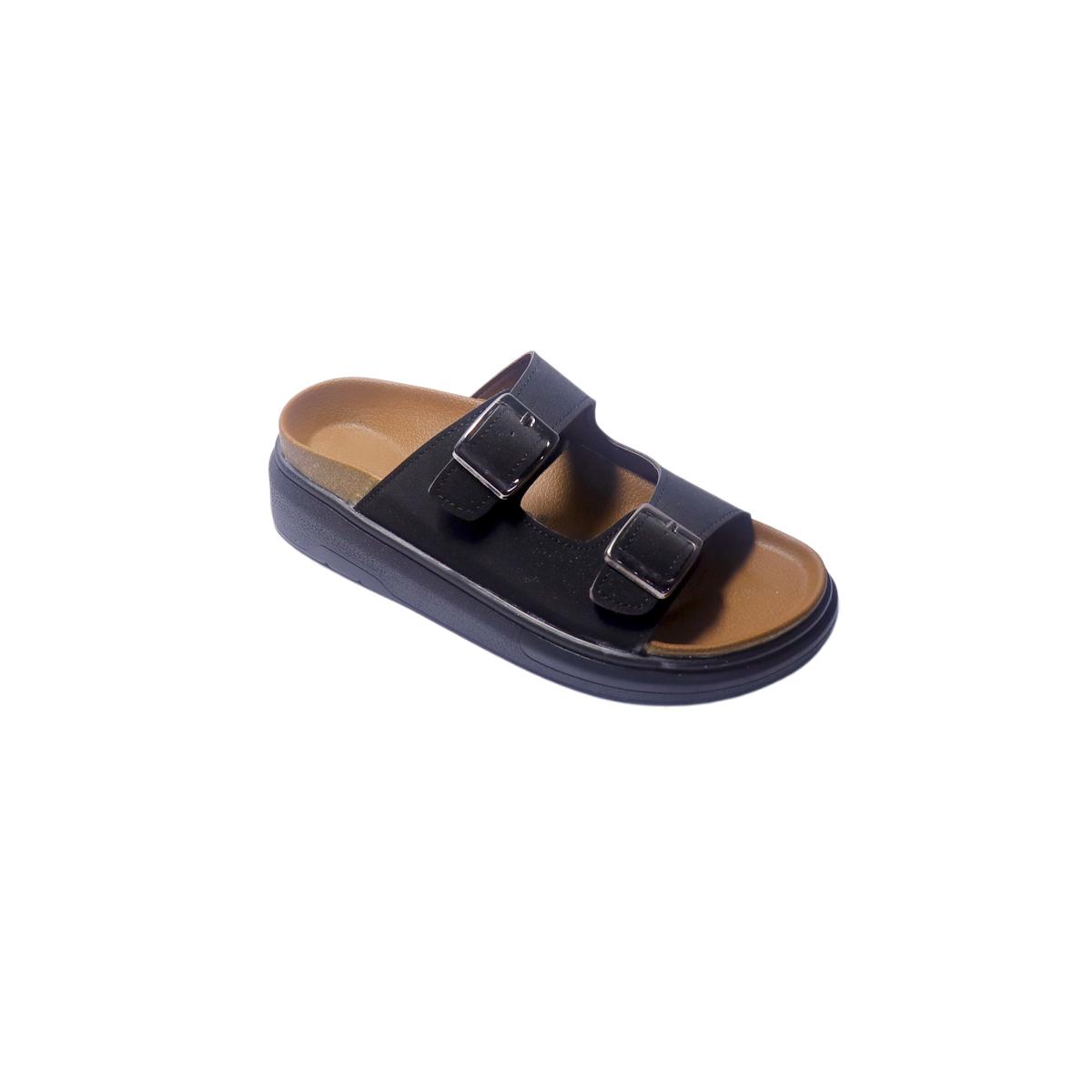 Asho Double Buckle Slip-On Sandal