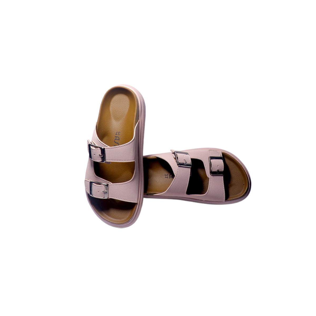 Asho Double Buckle Slip-On Sandal